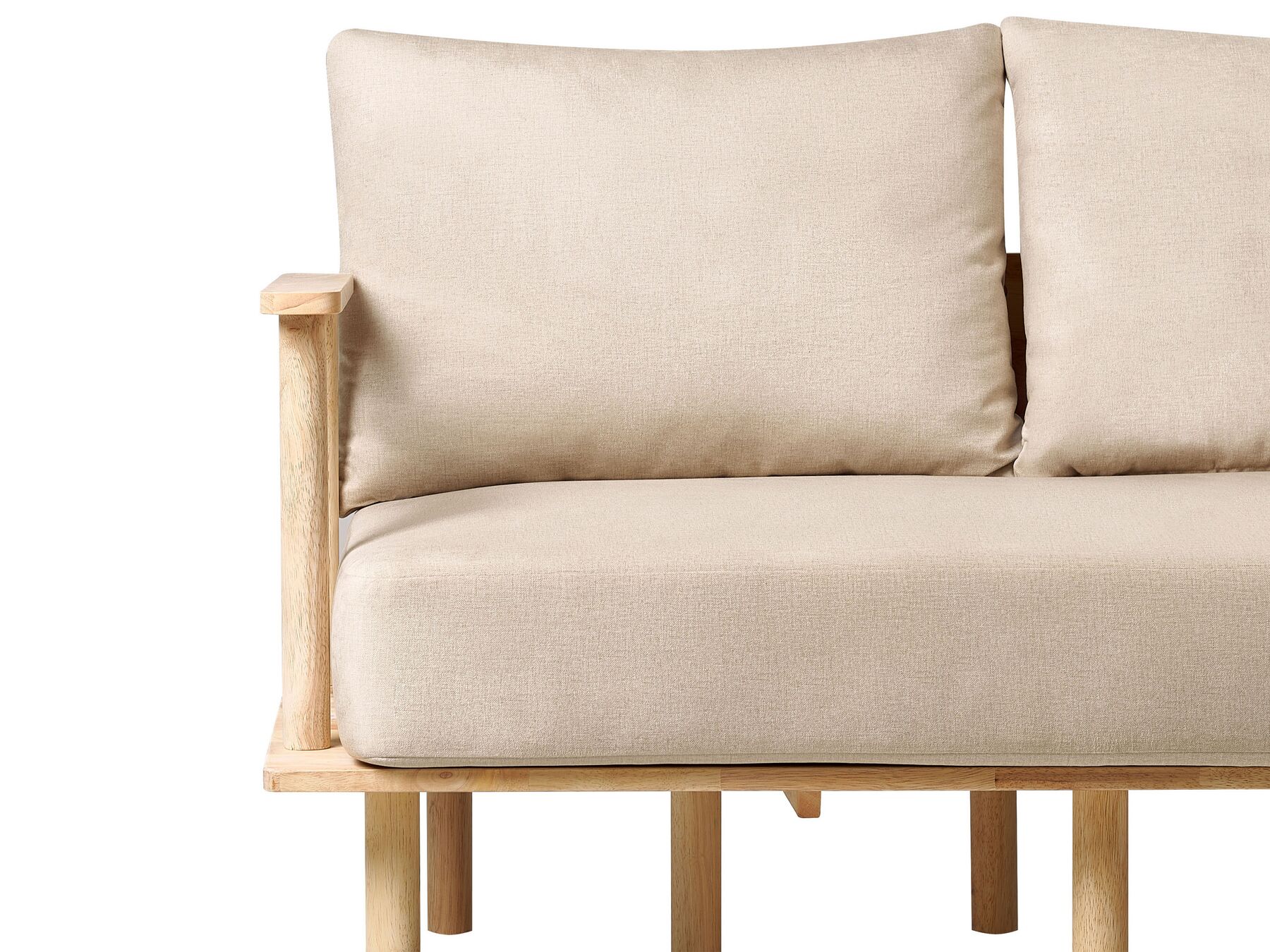 Fabric Living Room Set Beige ASKER