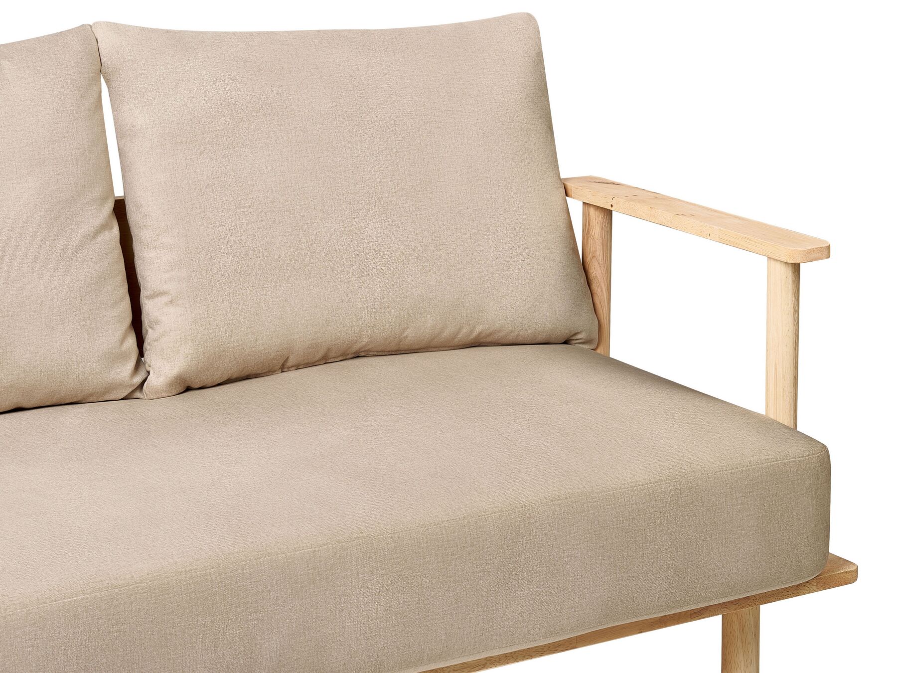 Fabric Living Room Set Beige ASKER