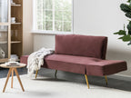 Sofa Bed SAARELA Velvet Pink 2 Seater