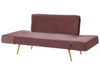 Sofa Bed SAARELA Velvet Pink 2 Seater