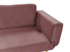 Sofa Bed SAARELA Velvet Pink 2 Seater