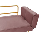 Sofa Bed SAARELA Velvet Pink 2 Seater