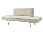 Sofa Bed SAARELA Boucle Off-White 2 Seater