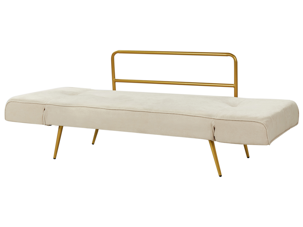 Sofa Bed SAARELA Boucle Off-White 2 Seater