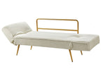 Sofa Bed SAARELA Boucle Off-White 2 Seater