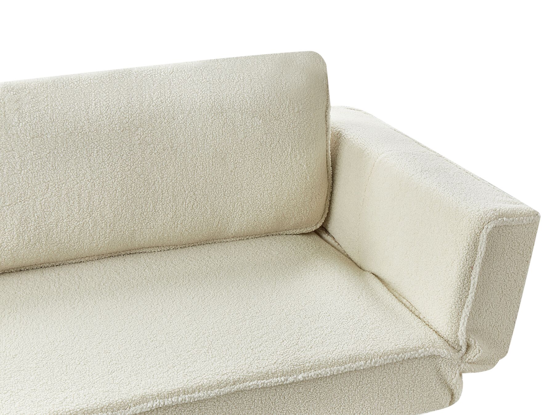 Sofa Bed SAARELA Boucle Off-White 2 Seater