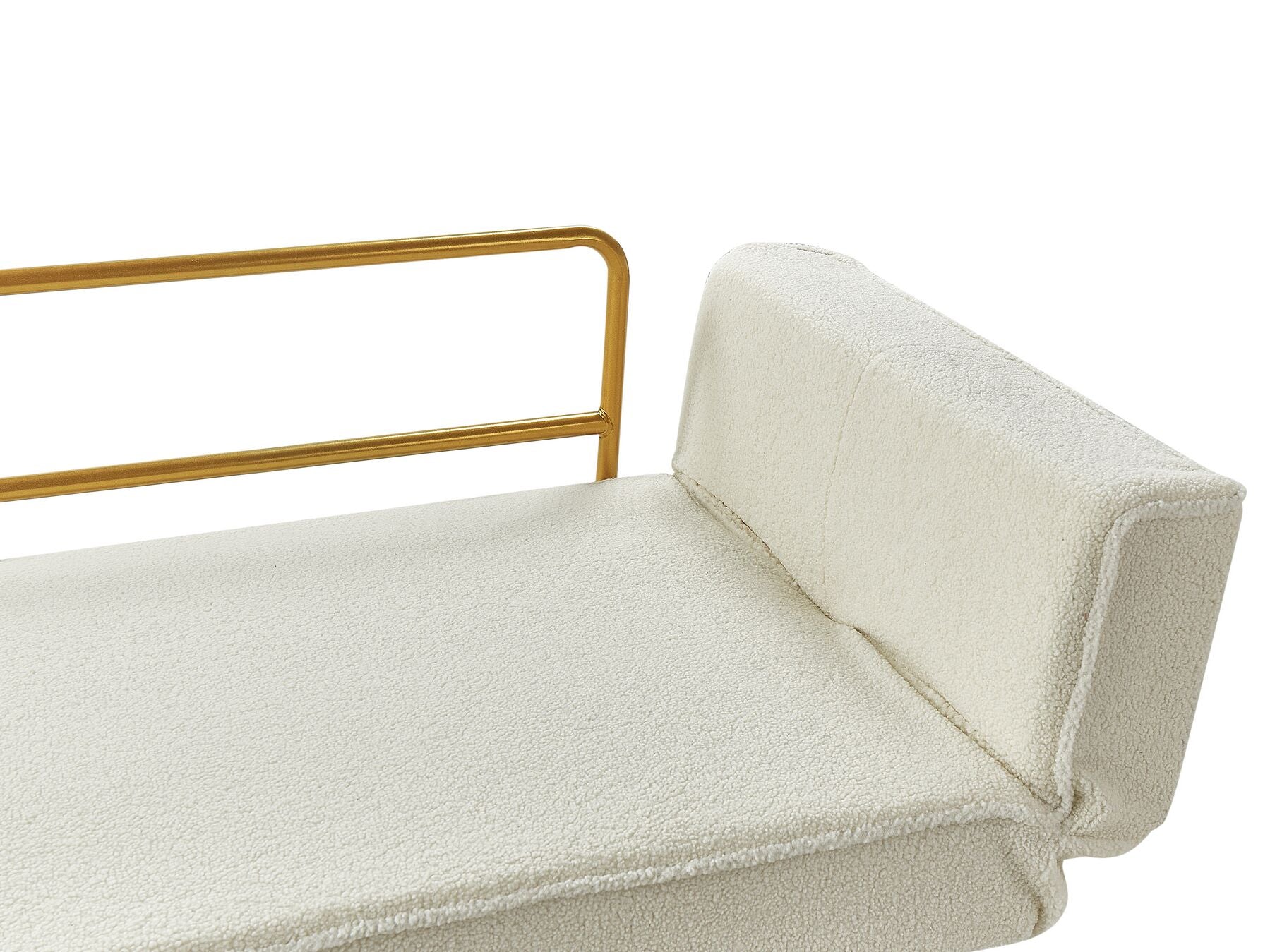 Sofa Bed SAARELA Boucle Off-White 2 Seater
