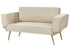 Sofa Bed SAARELA Fabric Beige 2 Seater