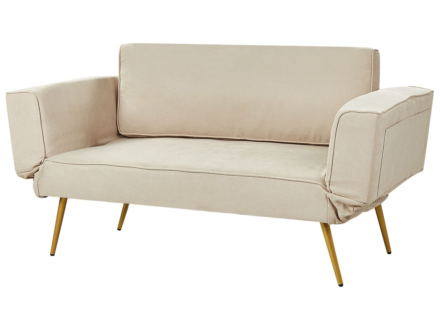 Sofa Bed SAARELA Fabric Beige 2 Seater