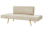 Sofa Bed SAARELA Fabric Beige 2 Seater