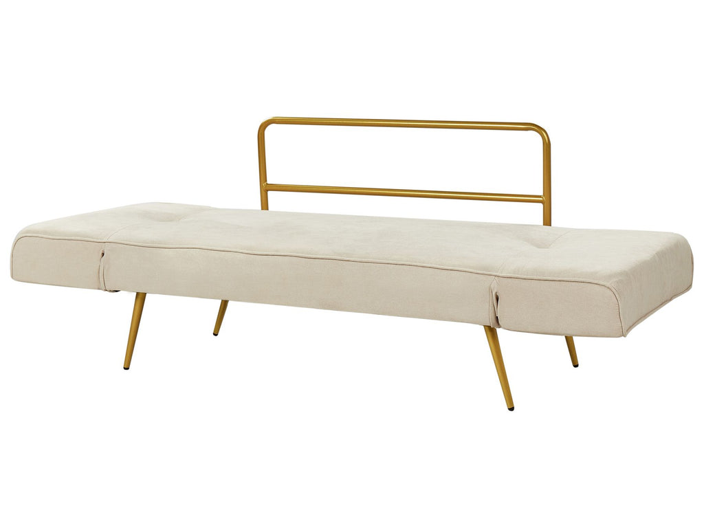 Sofa Bed SAARELA Fabric Beige 2 Seater