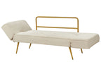 Sofa Bed SAARELA Fabric Beige 2 Seater