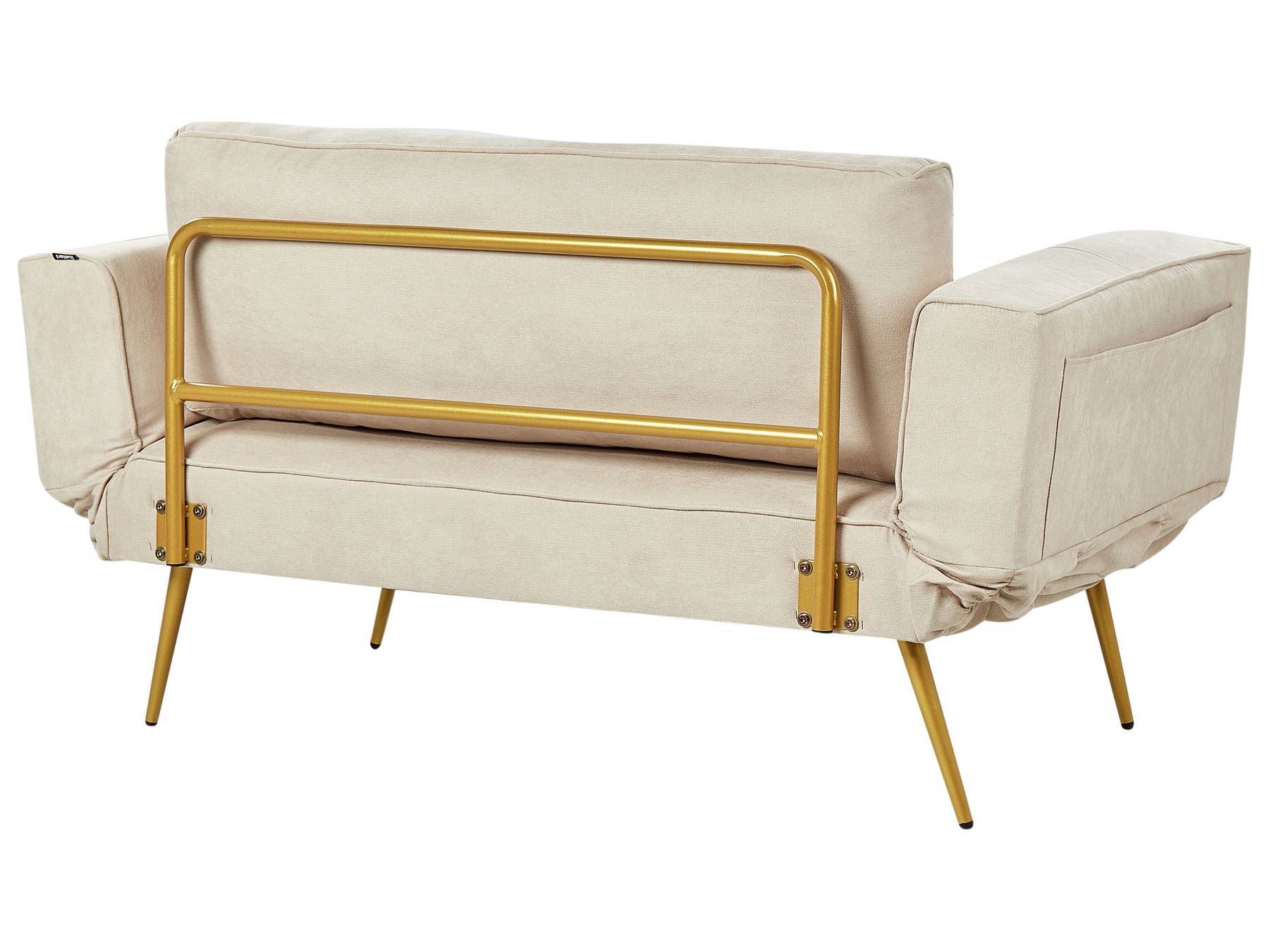Sofa Bed SAARELA Fabric Beige 2 Seater