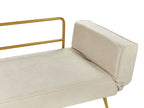 Sofa Bed SAARELA Fabric Beige 2 Seater