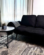 Fabric Sofa Bed Black BREKKE