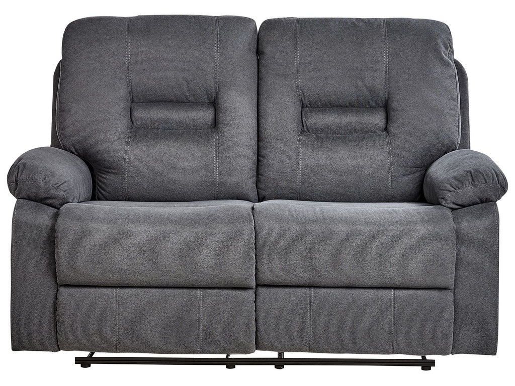 2 Seater Fabric Manual Recliner Sofa Grey BERGEN II