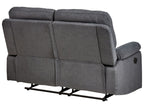 2 Seater Fabric Manual Recliner Sofa Grey BERGEN II