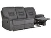 3 Seater Fabric Manual Recliner Sofa Grey