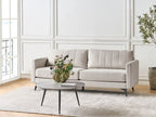 3 Seater Fabric Sofa Light Beige MALA