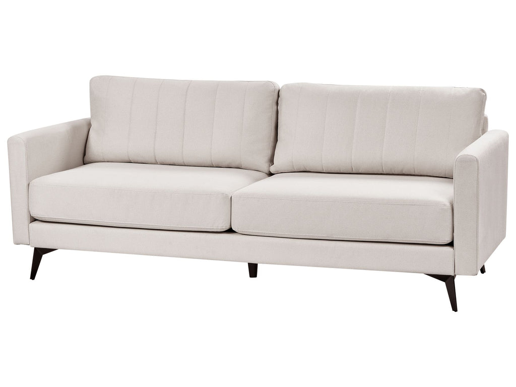 3 Seater Fabric Sofa Light Beige MALA
