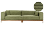 4 Seater Cord Sofa Green VENG