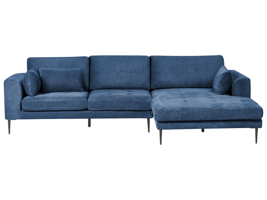 Corner Sofa FLAM Fabric Blue 3 Seater Left Hand