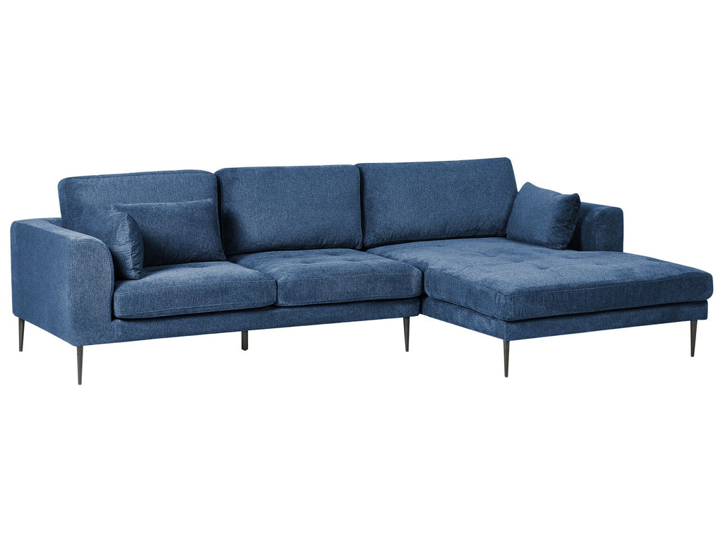 Corner Sofa FLAM Fabric Blue 3 Seater Left Hand