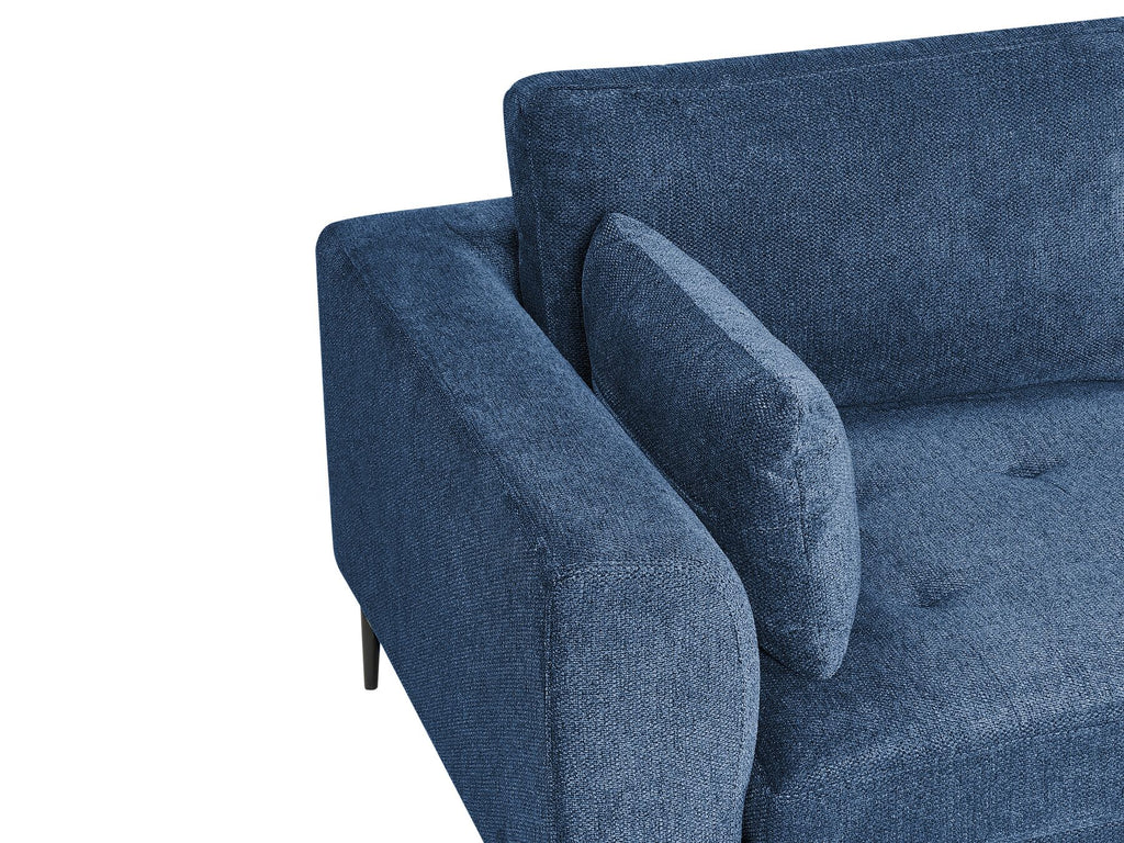 Corner Sofa FLAM Fabric Blue 3 Seater Left Hand