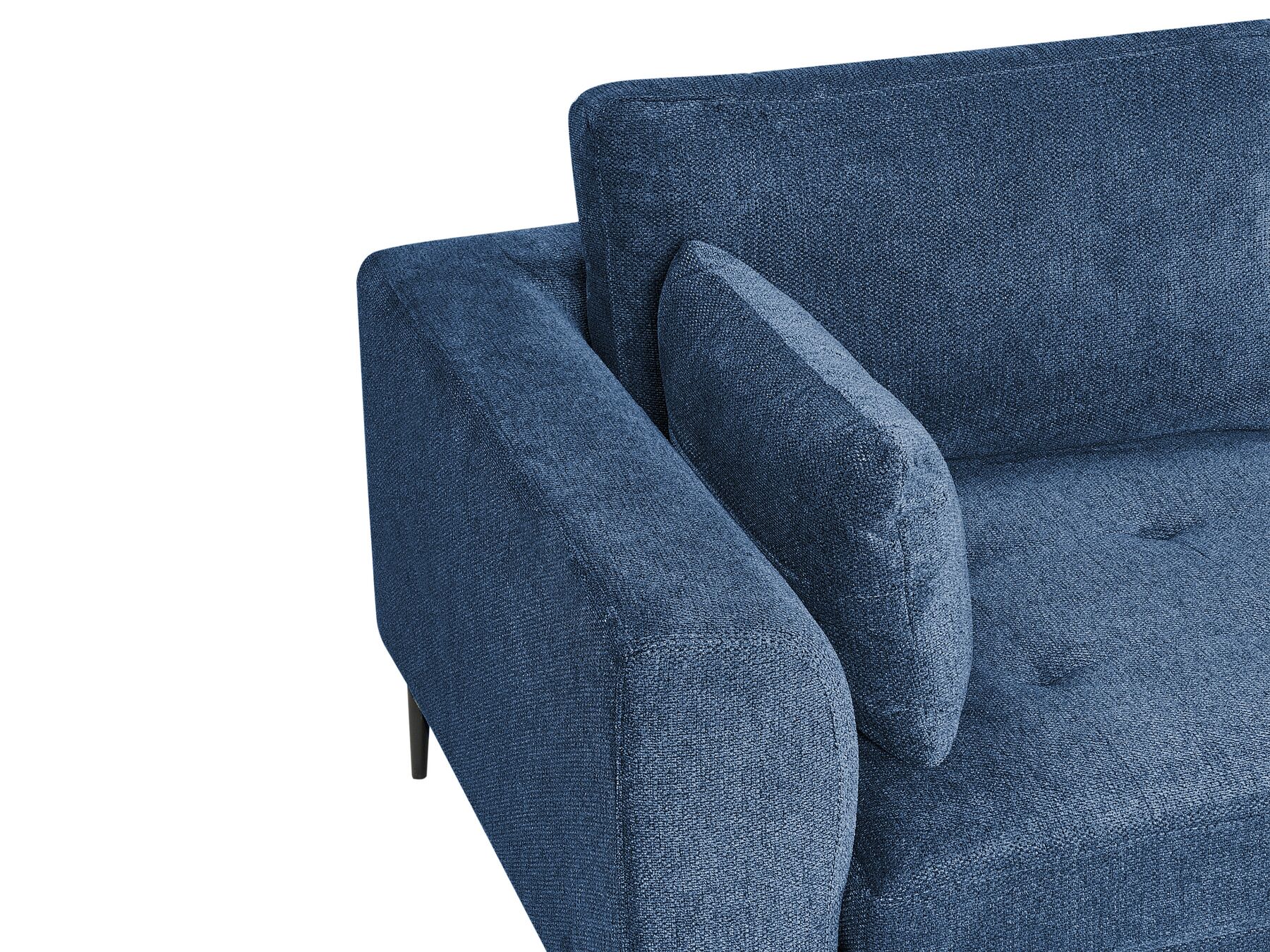 Corner Sofa FLAM Fabric Blue 3 Seater Left Hand