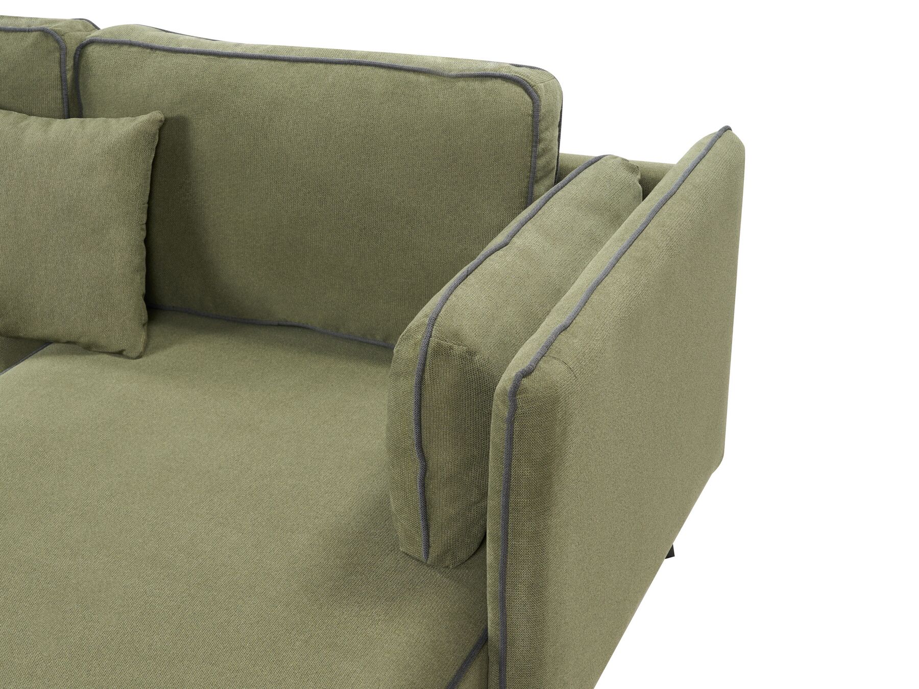 Corner Sofa ALTAN Fabric Green 3 Seater Left Hand