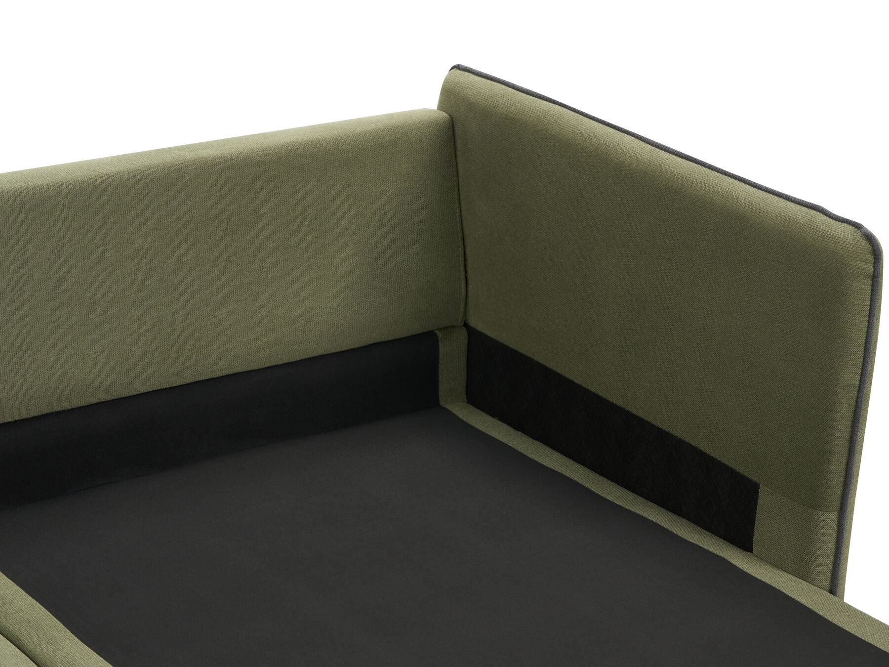 Corner Sofa ALTAN Fabric Green 3 Seater Left Hand