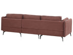 Corner Sofa ALTAN Fabric Burgundy 3 Seater Left Hand