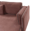 Corner Sofa ALTAN Fabric Burgundy 3 Seater Left Hand