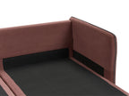 Corner Sofa ALTAN Fabric Burgundy 3 Seater Left Hand