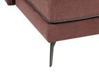 Corner Sofa ALTAN Fabric Burgundy 3 Seater Left Hand