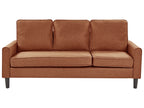 3 Seater Fabric Sofa with Ottoman Golden Brown AVESTA