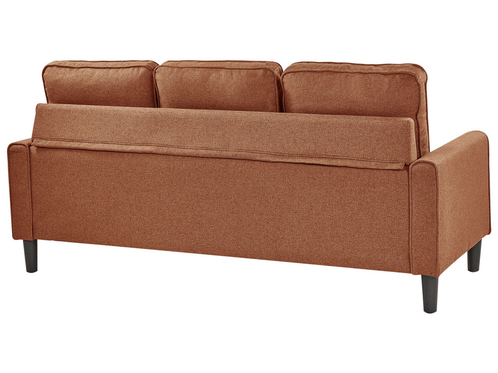 3 Seater Fabric Sofa with Ottoman Golden Brown AVESTA