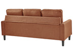 3 Seater Fabric Sofa with Ottoman Golden Brown AVESTA
