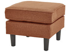 3 Seater Fabric Sofa with Ottoman Golden Brown AVESTA