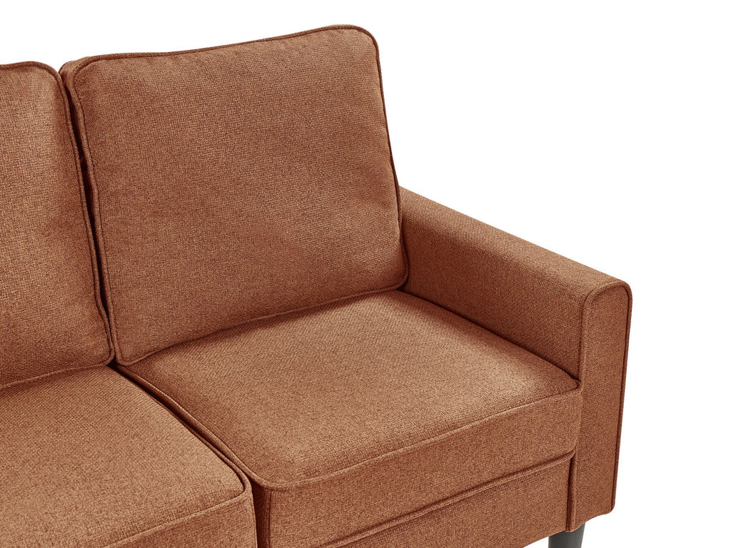 3 Seater Fabric Sofa with Ottoman Golden Brown AVESTA