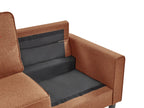 3 Seater Fabric Sofa with Ottoman Golden Brown AVESTA