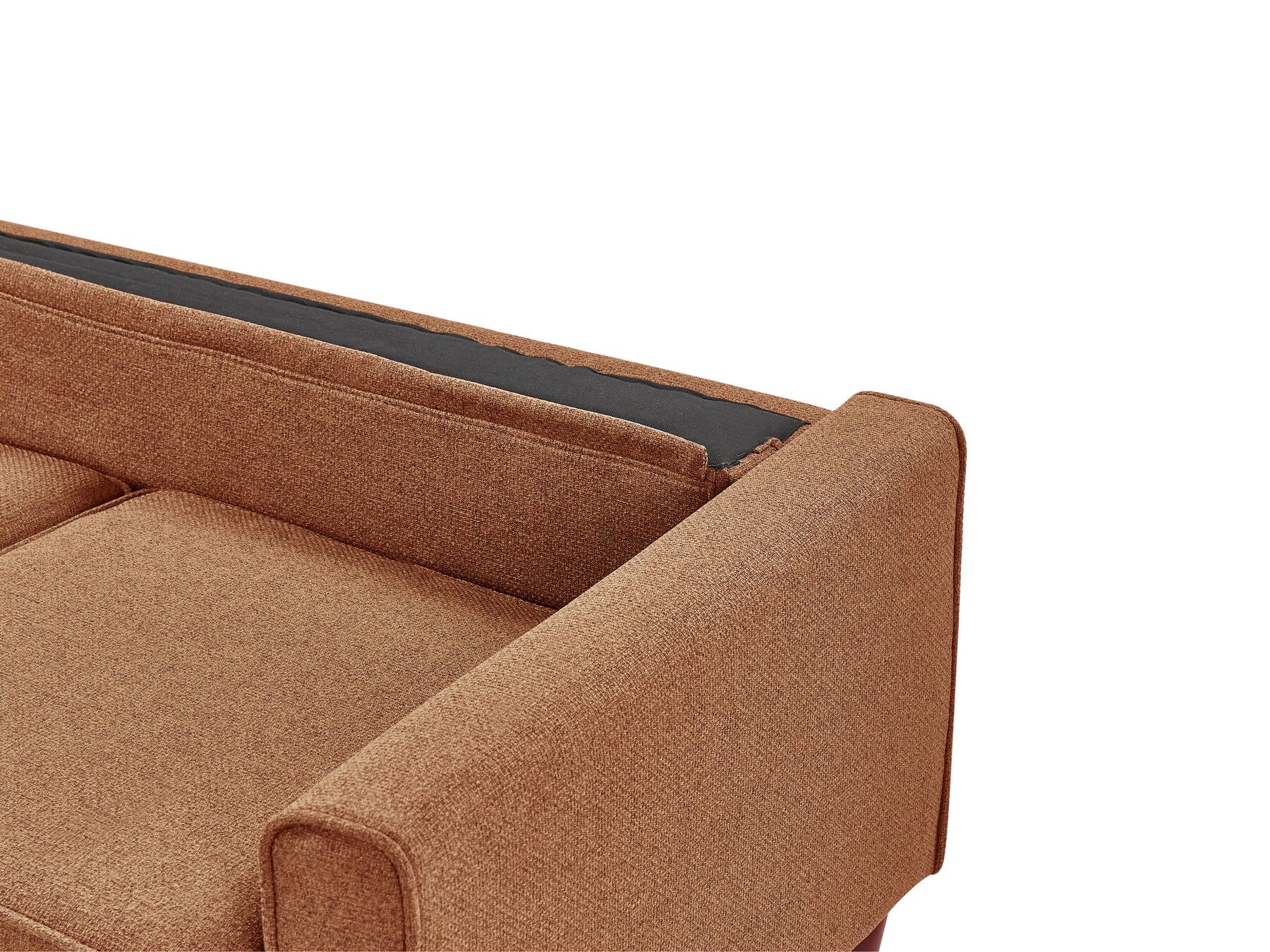3 Seater Fabric Sofa with Ottoman Golden Brown AVESTA