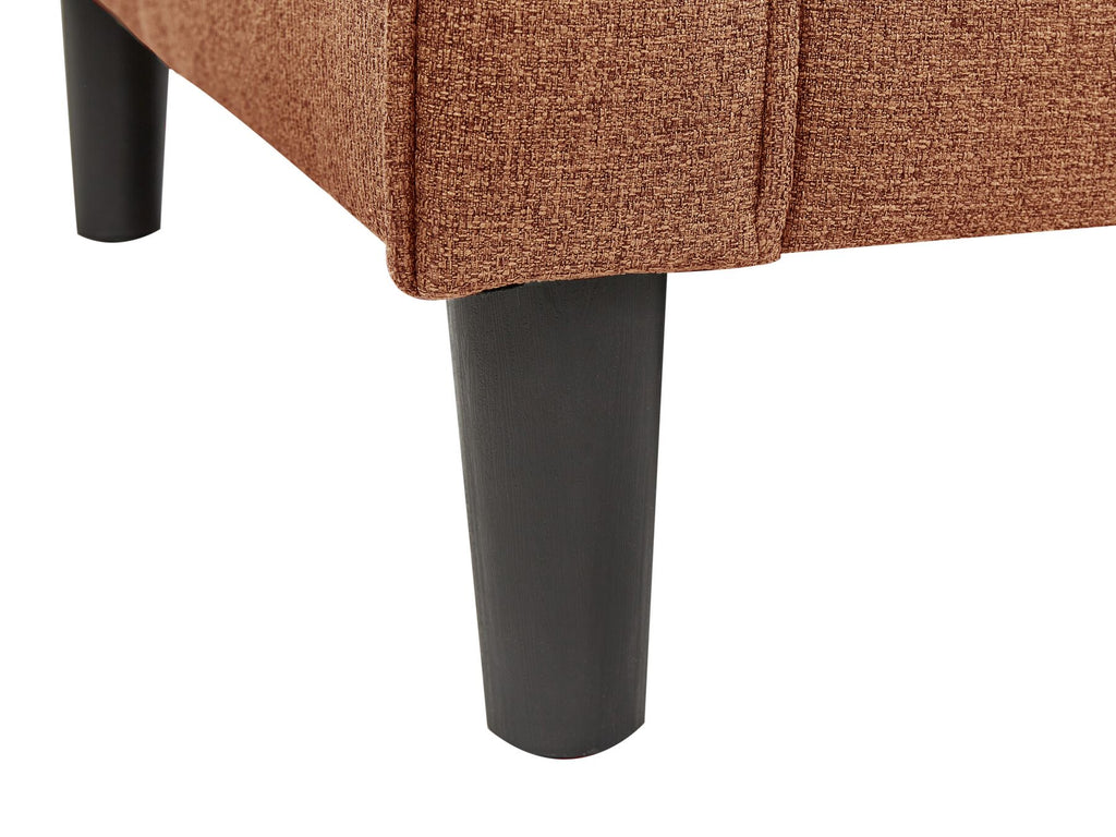 3 Seater Fabric Sofa with Ottoman Golden Brown AVESTA