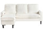 3 Seater Sofa with Ottoman Boucle White AVESTA