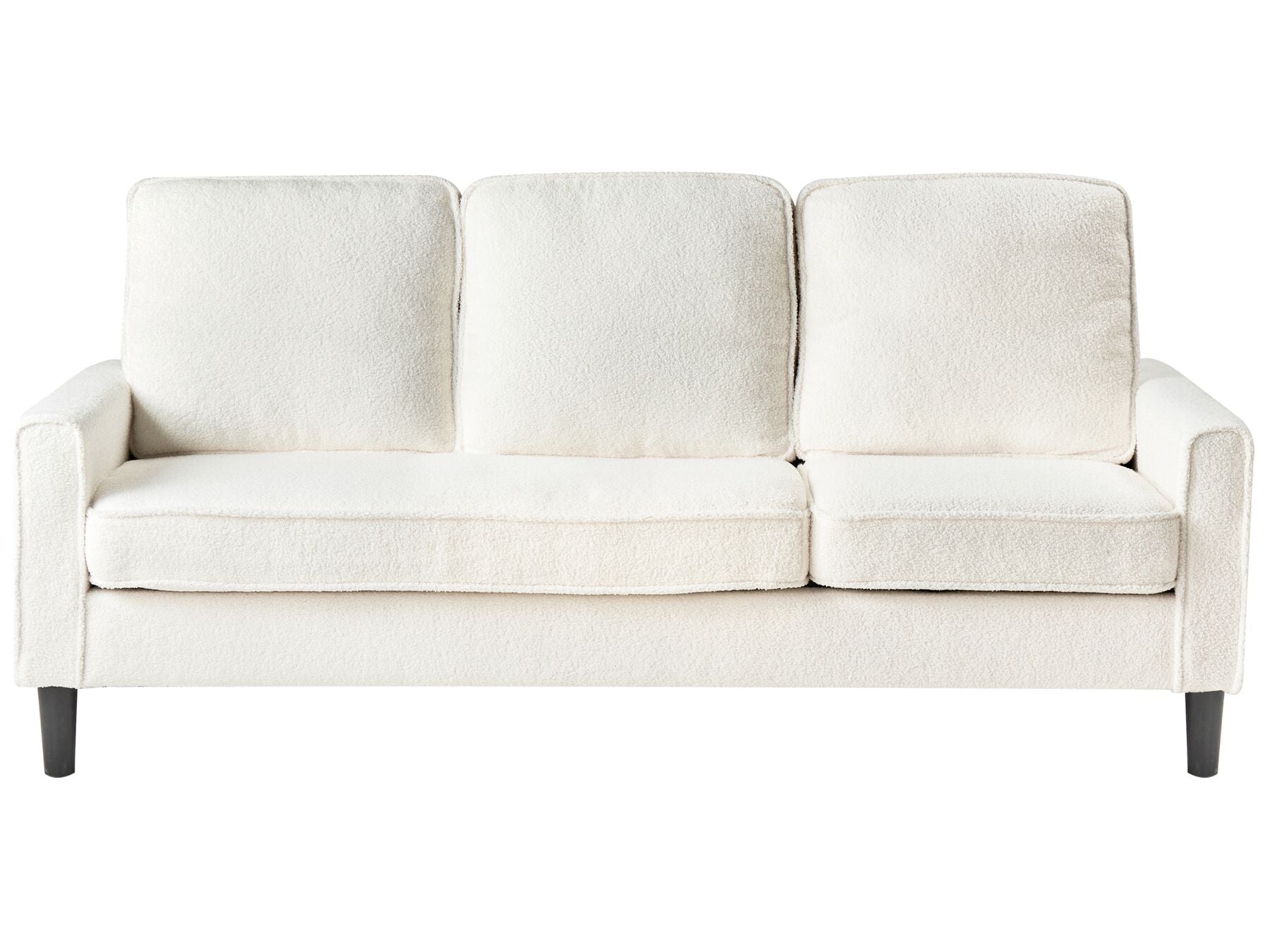 3 Seater Sofa with Ottoman Boucle White AVESTA
