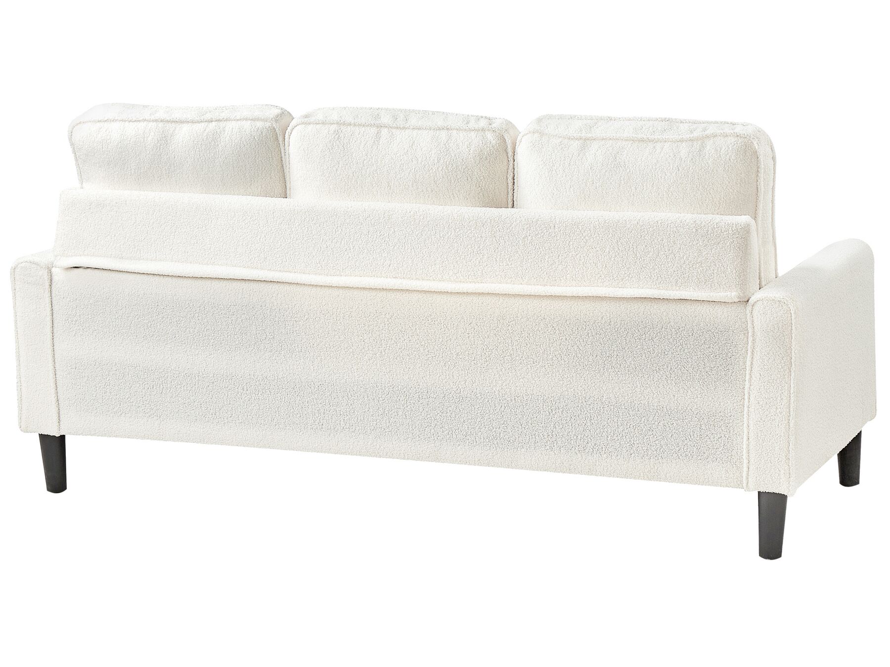 3 Seater Sofa with Ottoman Boucle White AVESTA