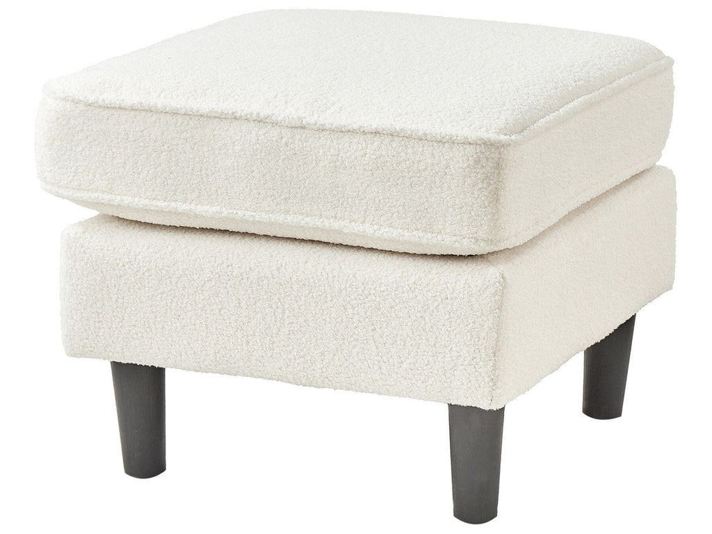 3 Seater Sofa with Ottoman Boucle White AVESTA