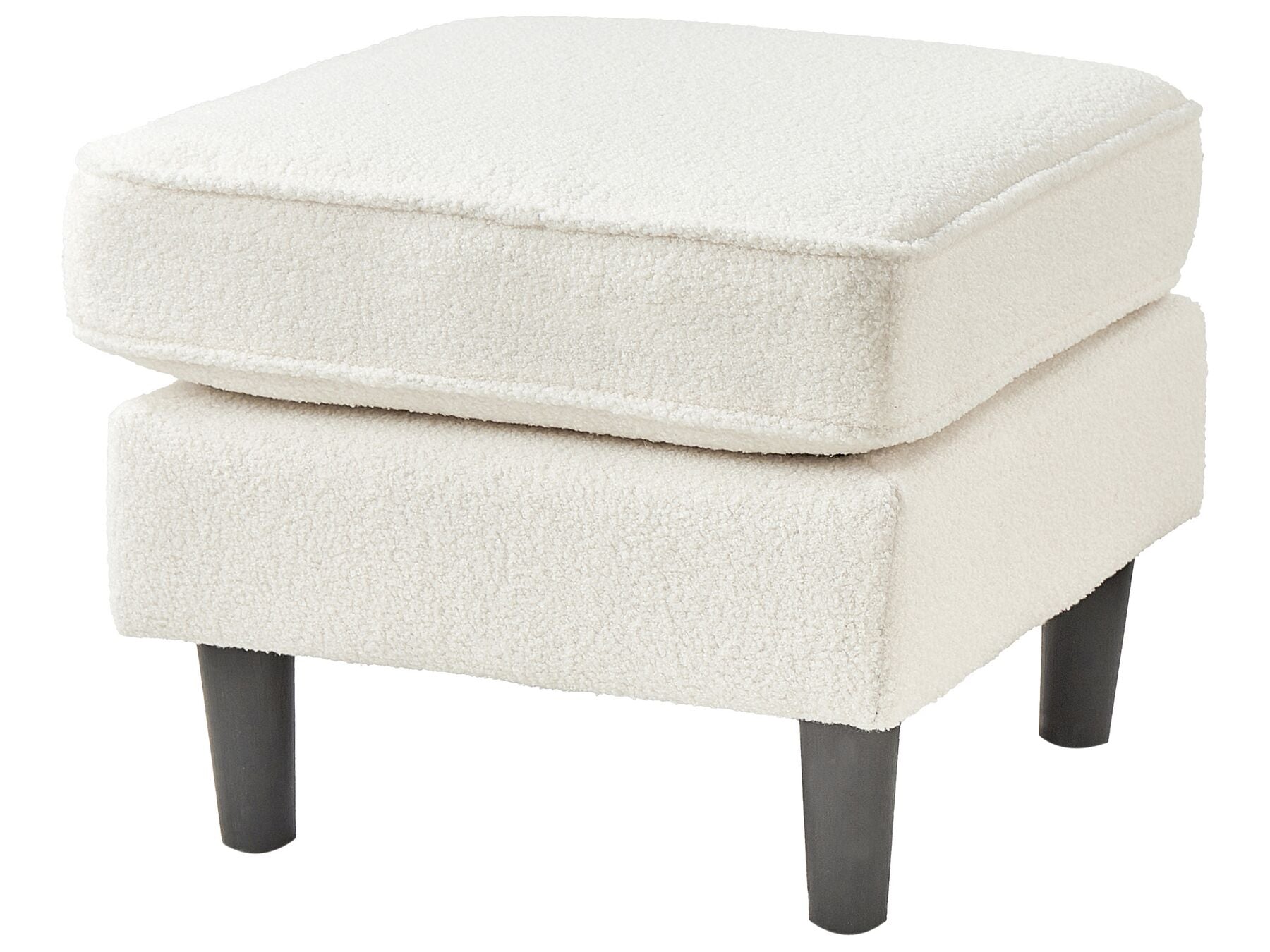 3 Seater Sofa with Ottoman Boucle White AVESTA
