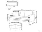 3 Seater Sofa with Ottoman Boucle White AVESTA