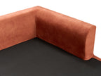 Corner Sofa FLAM Velvet Orange 3 Seater Left Hand